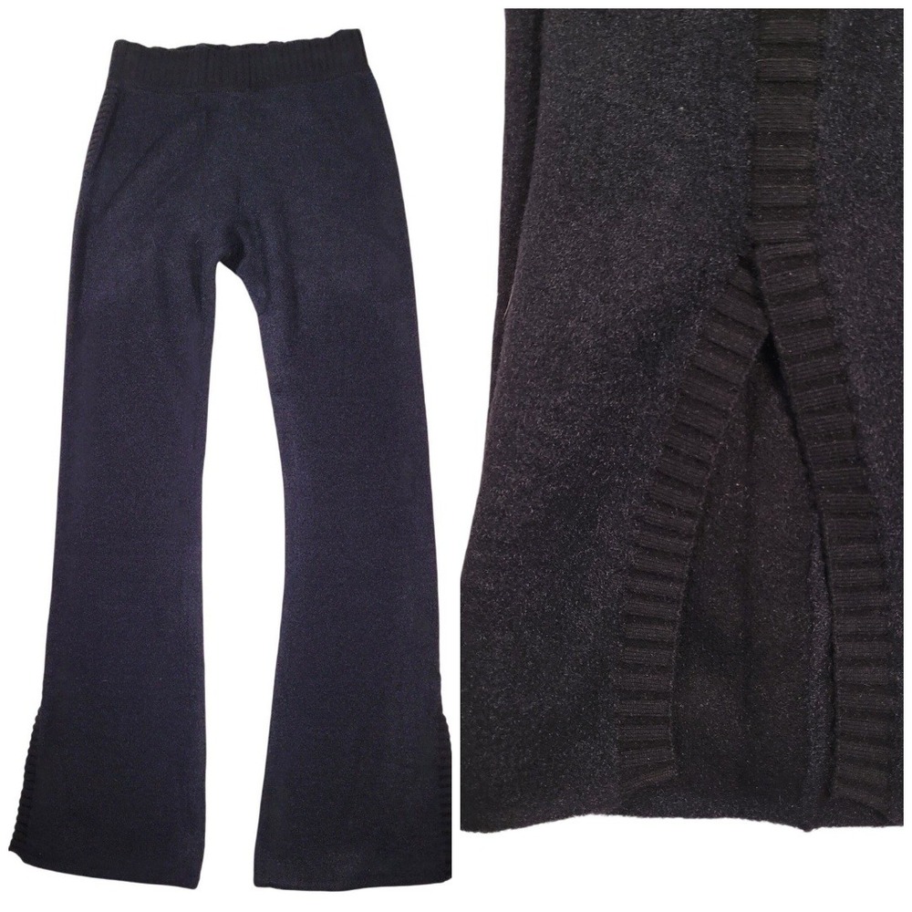 Kerisma NWT Kelsey Angora Blend Black Knit Flare Pants M‎ Quiet Luxury Cozycore